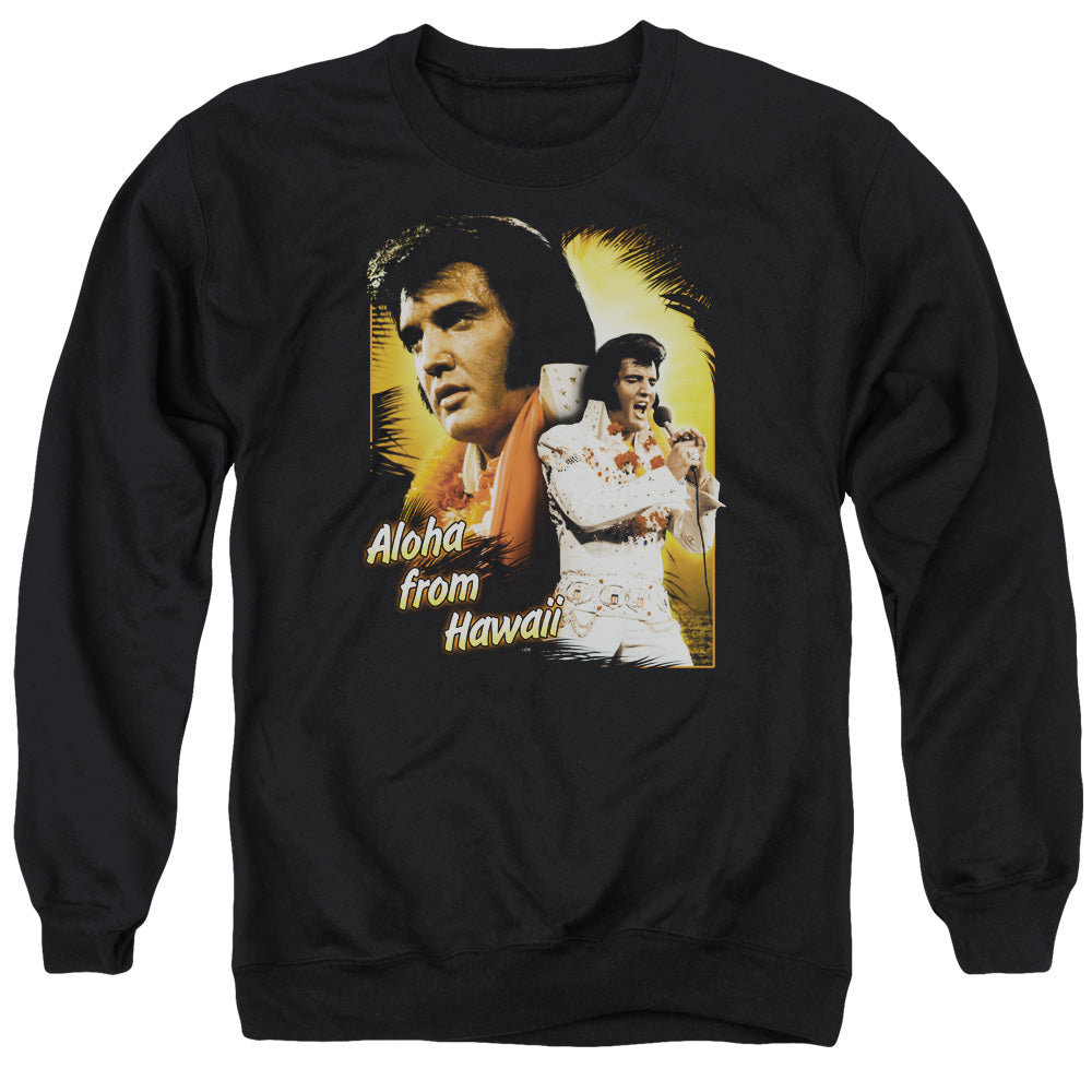 Elvis Presley Aloha Mens Crewneck Sweatshirt Black