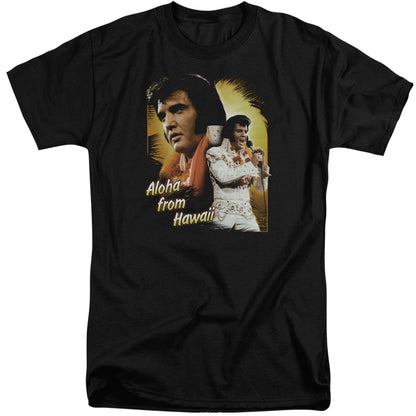 Elvis Presley Aloha Mens Tall T Shirt Black