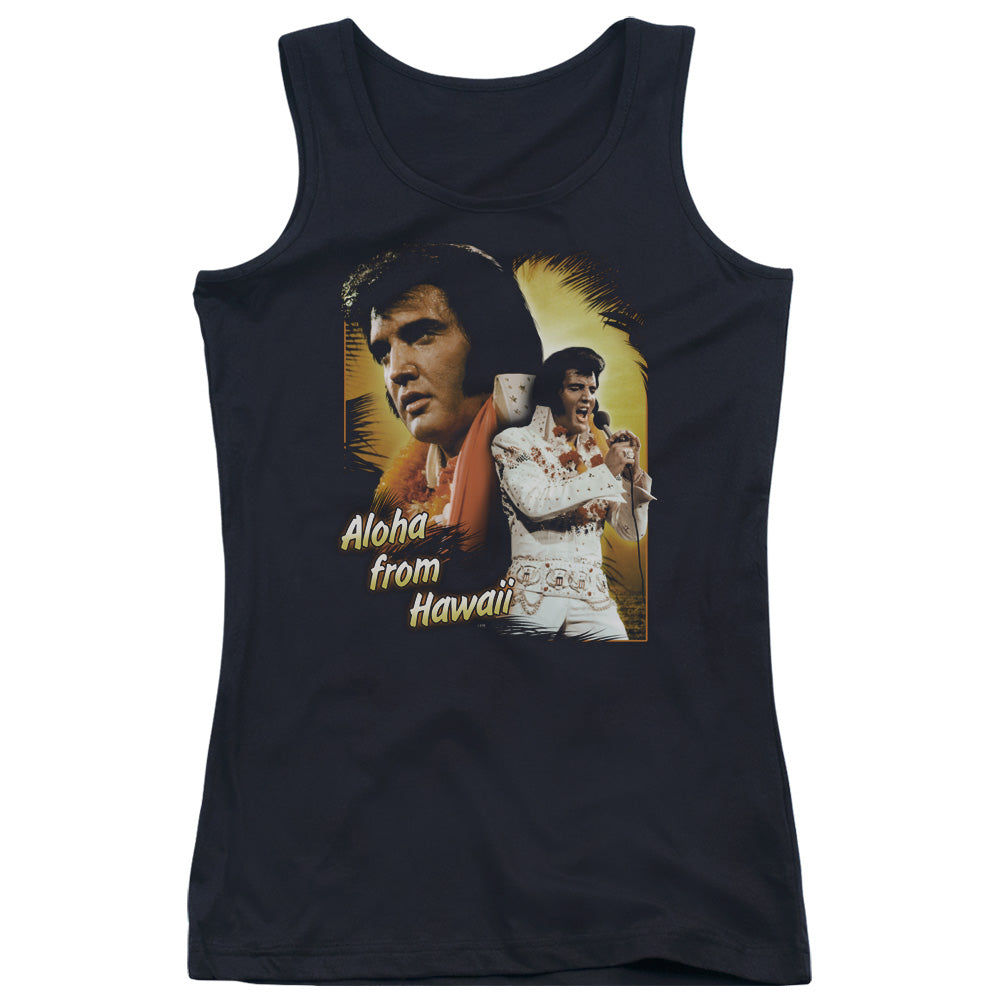 Elvis Presley Aloha Womens Tank Top Shirt Black