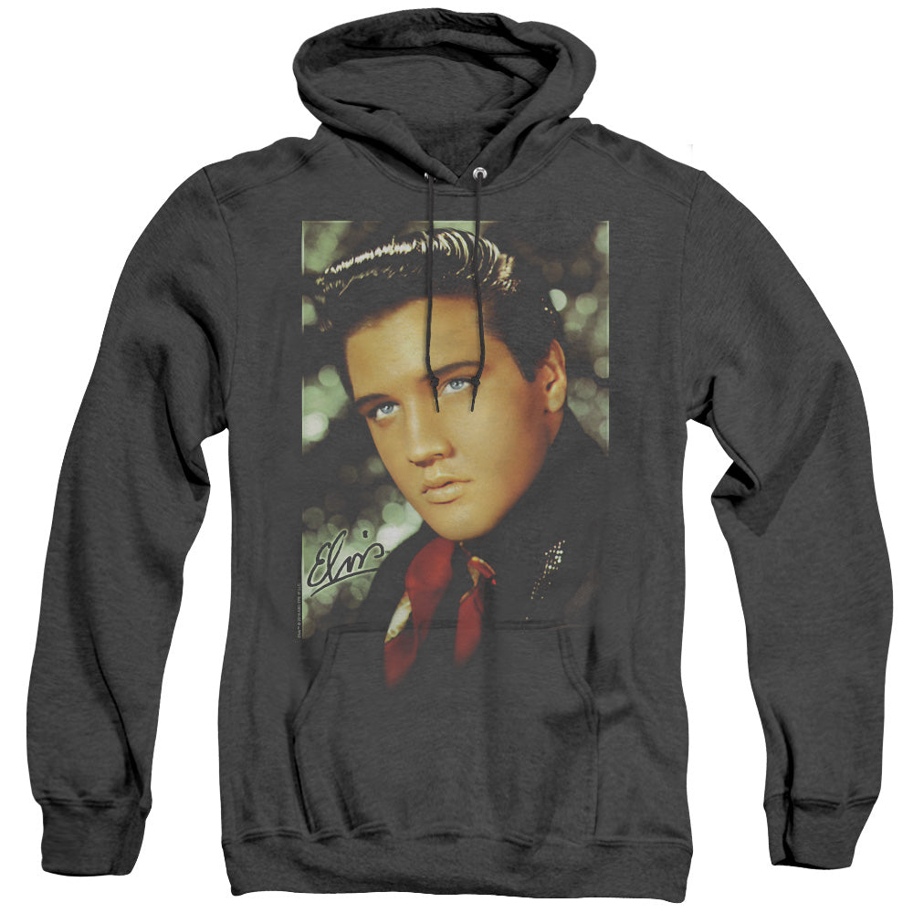 Elvis Presley Red Scarf Heather Mens Hoodie Black