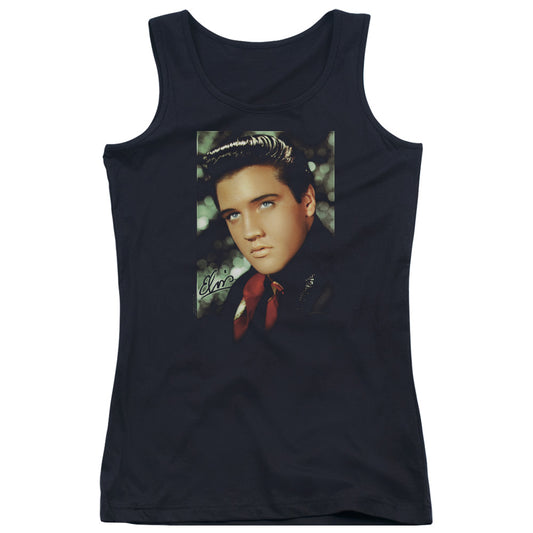 Elvis Presley Red Scarf Womens Tank Top Shirt Black