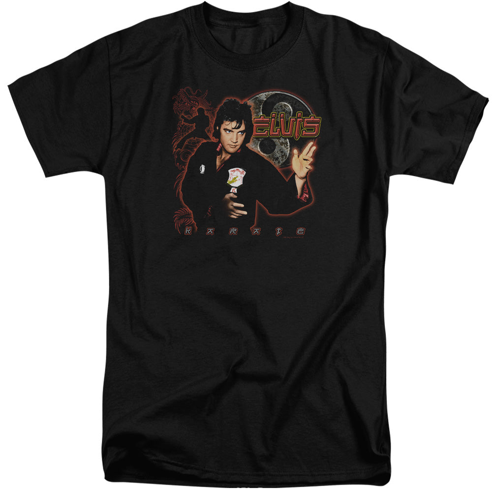 Elvis Presley Karate Mens Tall T Shirt Black