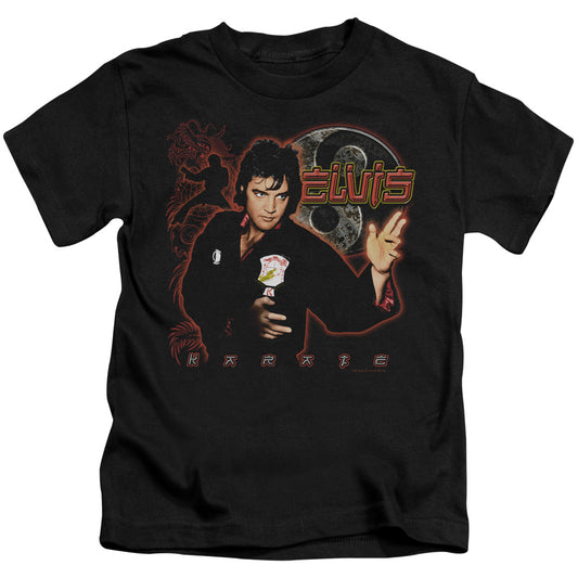 Elvis Presley Karate Juvenile Kids Youth T Shirt Black