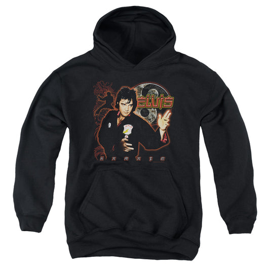 Elvis Presley Karate Kids Youth Hoodie Black