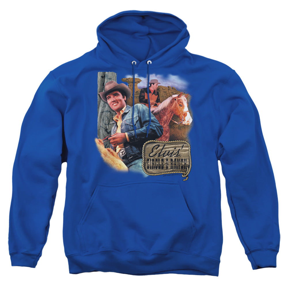 Elvis Presley Ranch Mens Hoodie Royal Blue