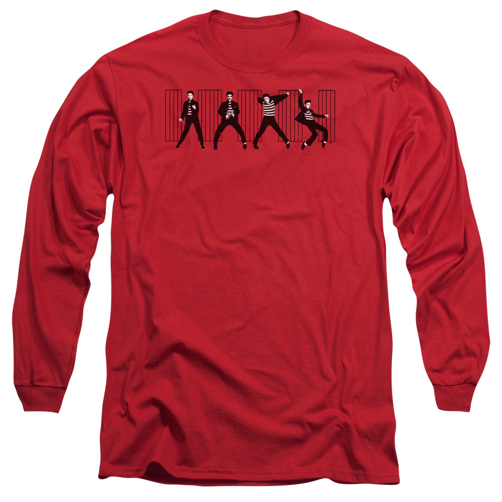 Elvis Presley Jailhouse Rock Mens Long Sleeve Shirt Red