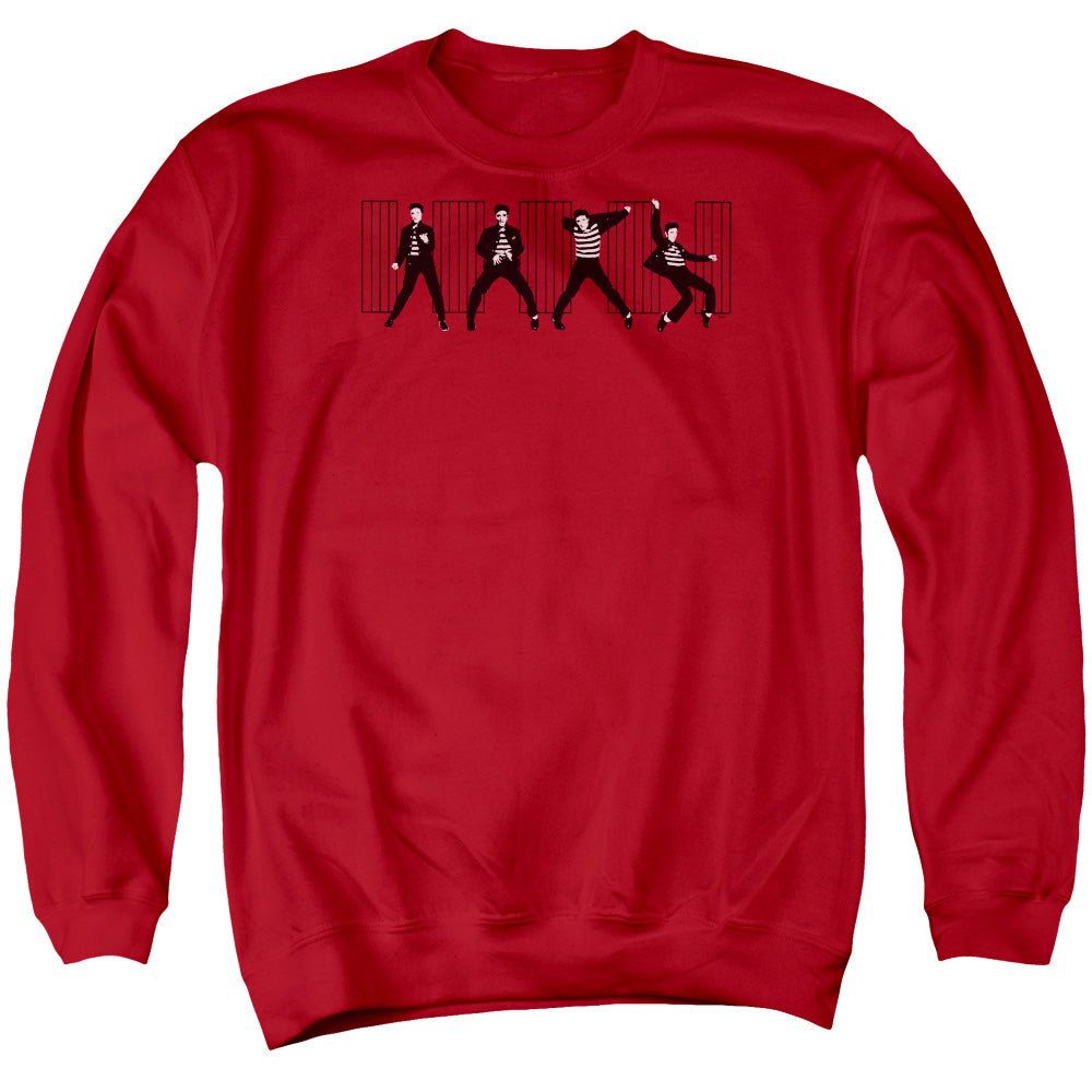 Elvis Presley Jailhouse Rock Mens Crewneck Sweatshirt Red