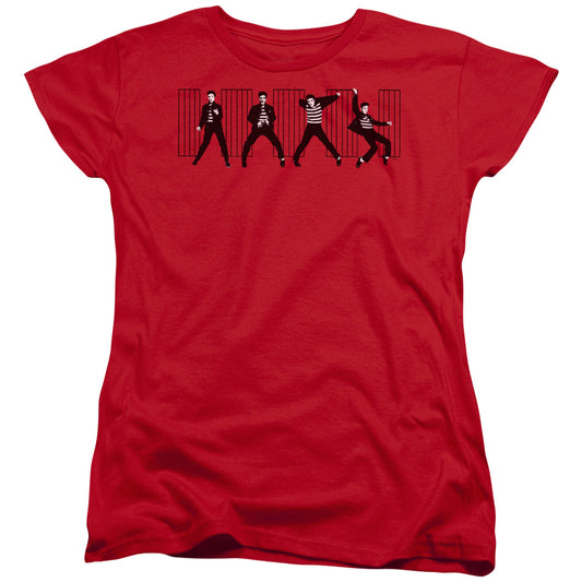 Elvis Presley Jailhouse Rock Womens T Shirt Red