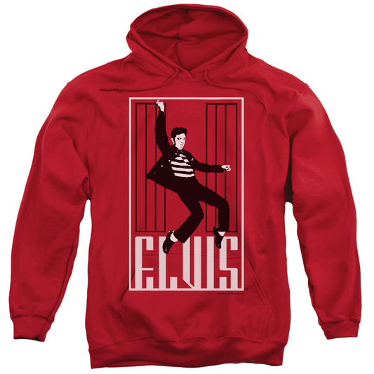 Elvis Presley One Jailhouse Mens Hoodie Red