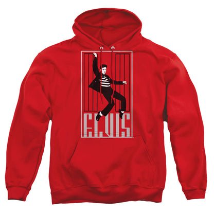 Elvis Presley One Jailhouse Mens Hoodie Red