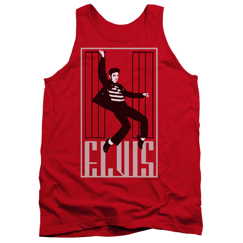 Elvis Presley One Jailhouse Mens Tank Top Shirt Red