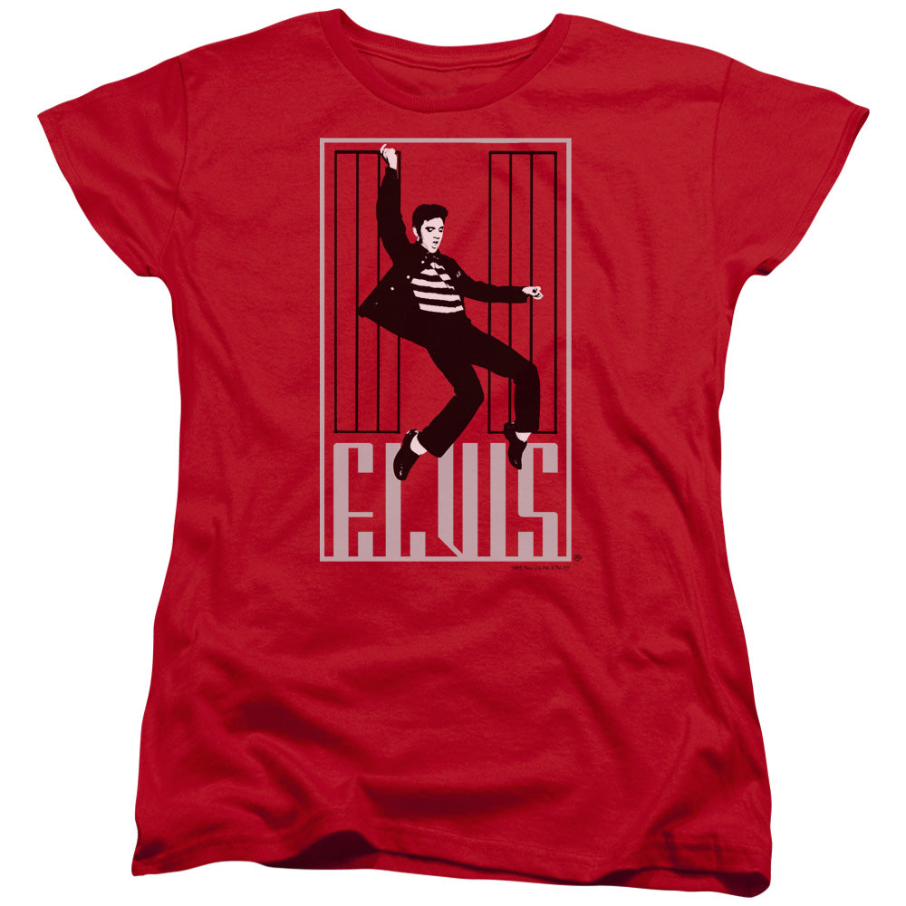 Elvis Presley One Jailhouse Womens T Shirt Red