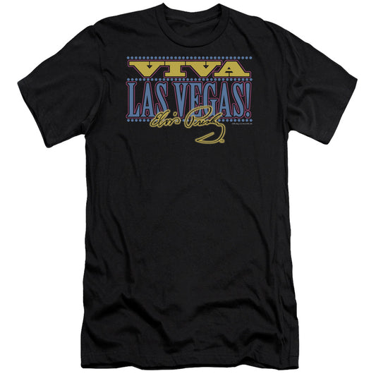 Elvis Presley Viva Las Vegas Premium Bella Canvas Slim Fit Mens T Shirt Black