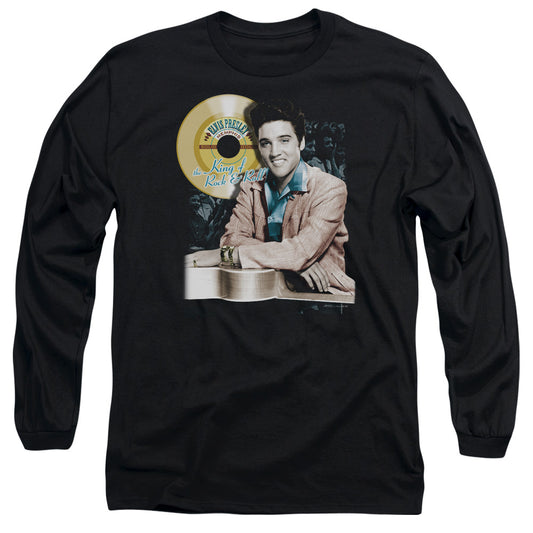 Elvis Presley Gold Record Mens Long Sleeve Shirt Black