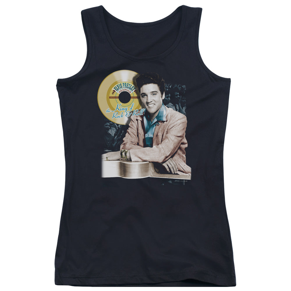 Elvis Presley Gold Record Womens Tank Top Shirt Black