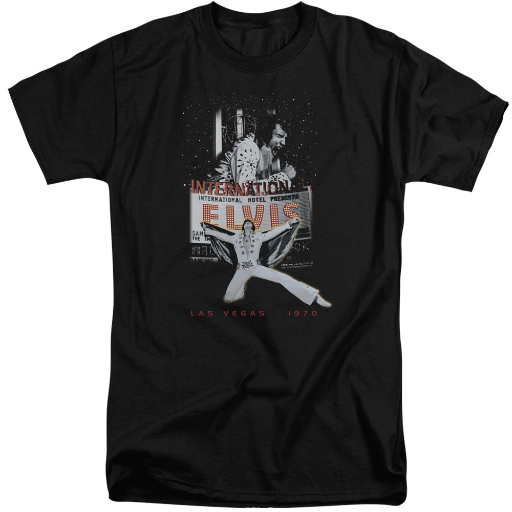 Elvis Presley Las Vegas Mens Tall T Shirt Black