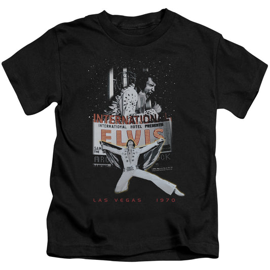 Elvis Presley Las Vegas Juvenile Kids Youth T Shirt Black