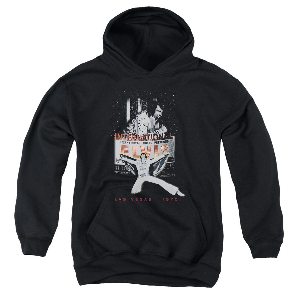 Elvis Presley Las Vegas Kids Youth Hoodie Black