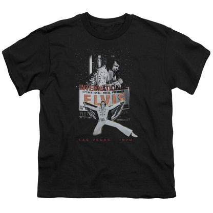 Elvis Presley Las Vegas Kids Youth T Shirt Black