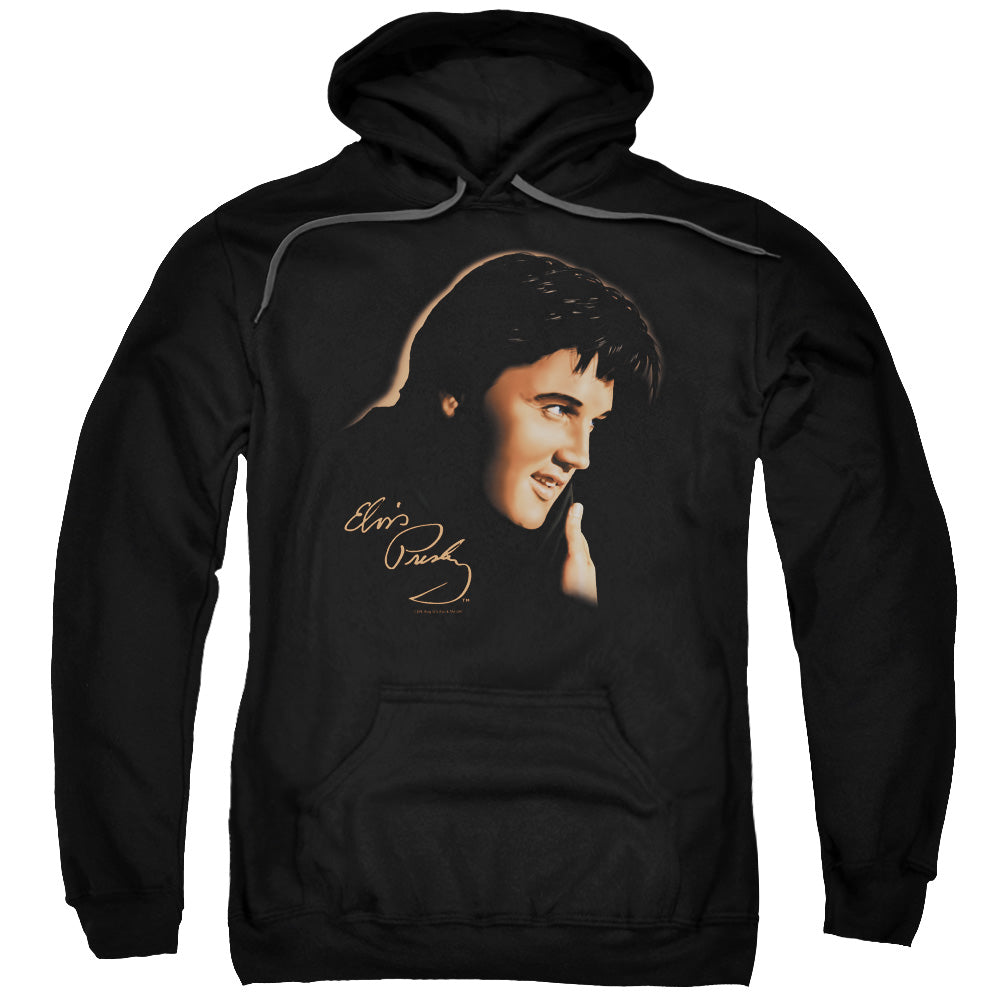 Elvis Presley Warm Portrait Mens Hoodie Black