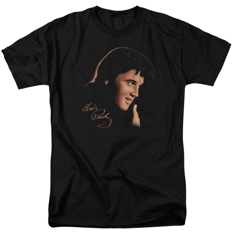 Elvis Presley Warm Portrait Mens T Shirt Black