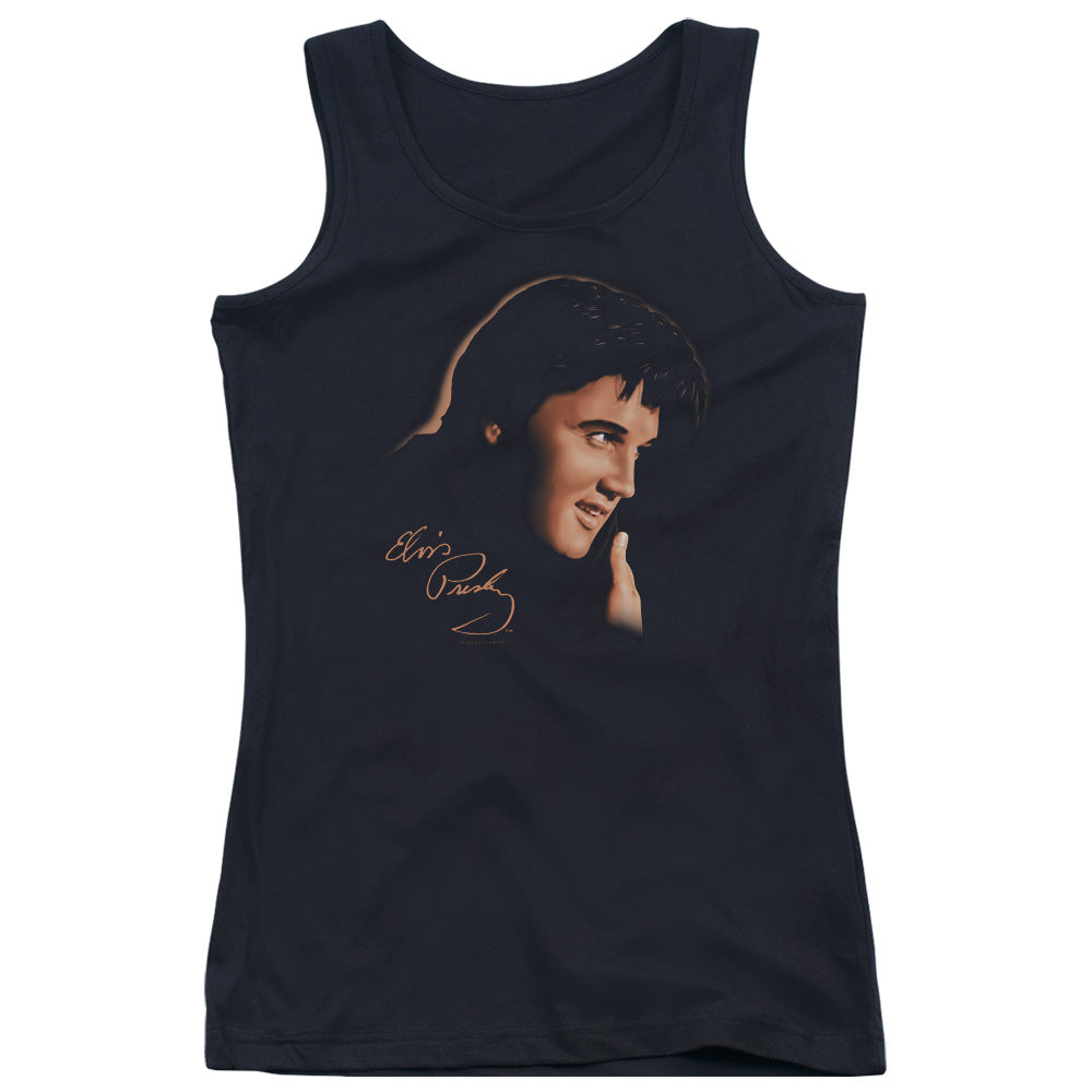 Elvis Presley Warm Portrait Womens Tank Top Shirt Black