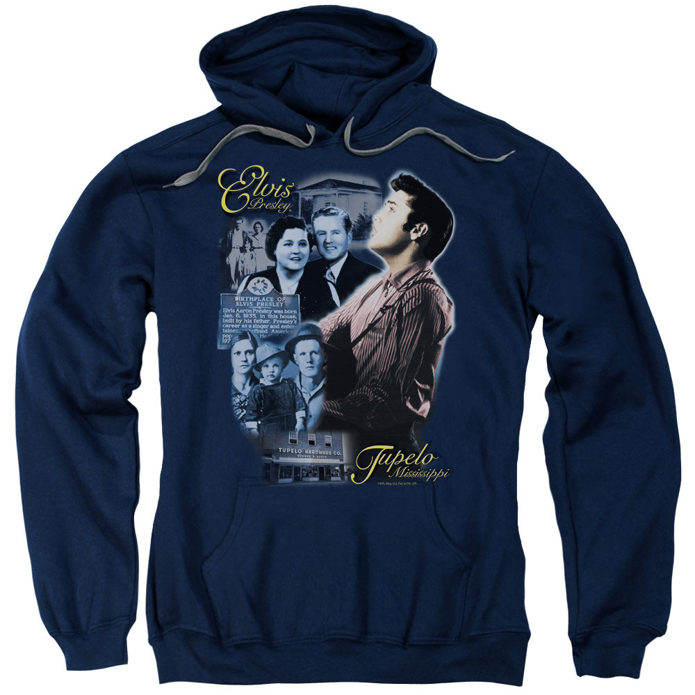 Elvis Presley Tupelo Mens Hoodie Navy Blue