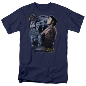 Elvis Presley Tupelo Mens T Shirt Navy Blue