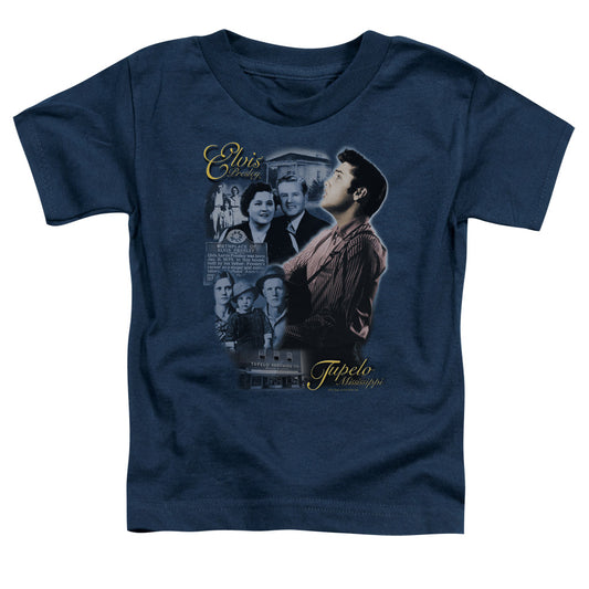 Elvis Presley Tupelo Toddler Kids Youth T Shirt Navy Blue