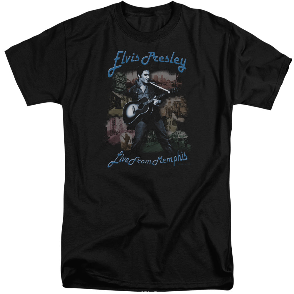 Elvis Presley Memphis Mens Tall T Shirt Black