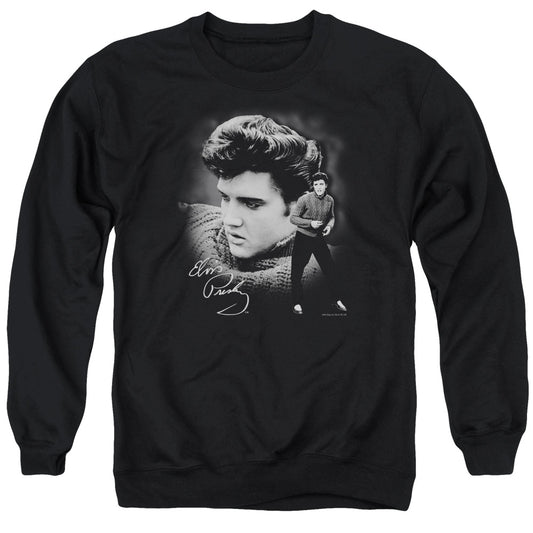 Elvis Presley Sweater Mens Crewneck Sweatshirt Black