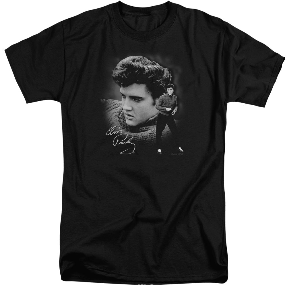 Elvis Presley Sweater Mens Tall T Shirt Black