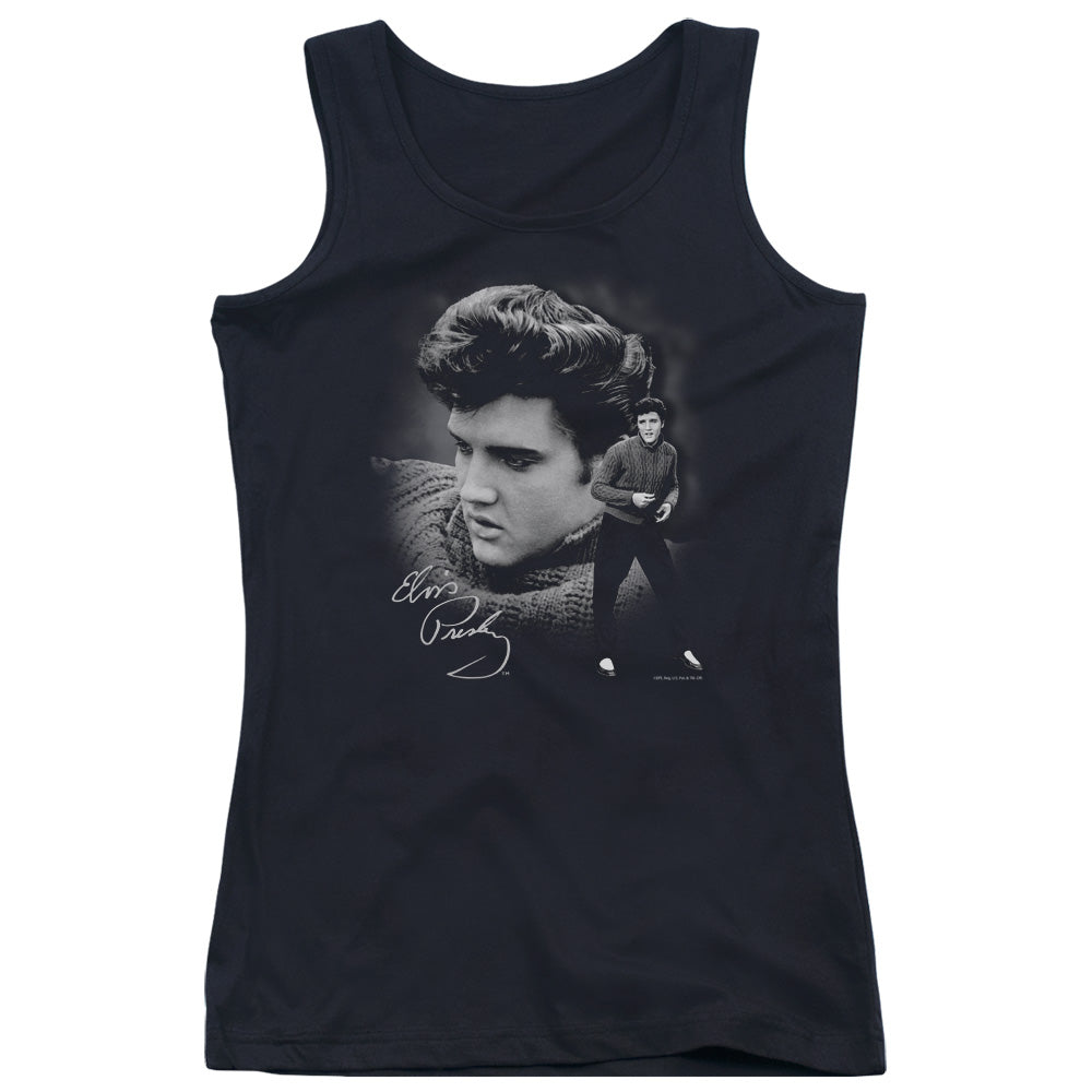 Elvis Presley Sweater Womens Tank Top Shirt Black