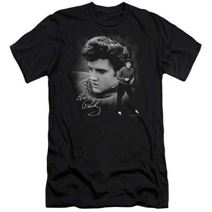 Elvis Presley Sweater Premium Bella Canvas Slim Fit Mens T Shirt Black