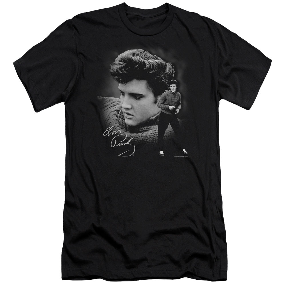 Elvis Presley Sweater Slim Fit Mens T Shirt Black