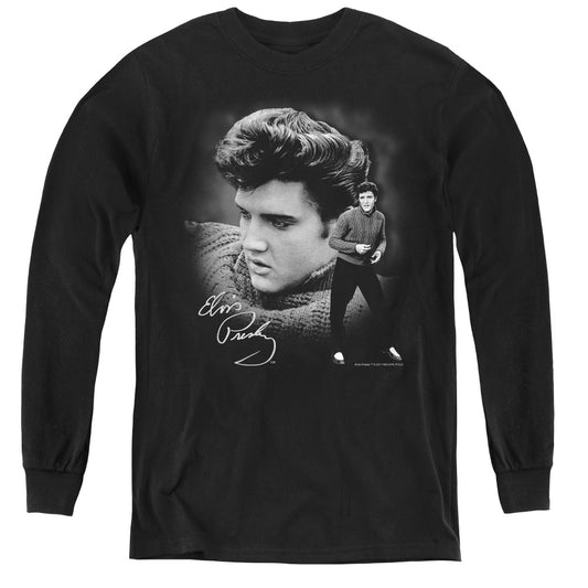 Elvis Presley Sweater Long Sleeve Kids Youth T Shirt Black