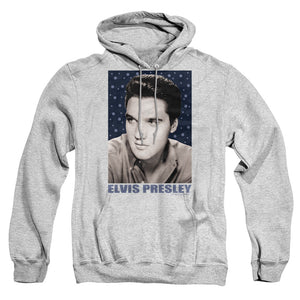 Elvis Presley Blue Sparkle Mens Hoodie Athletic Heather