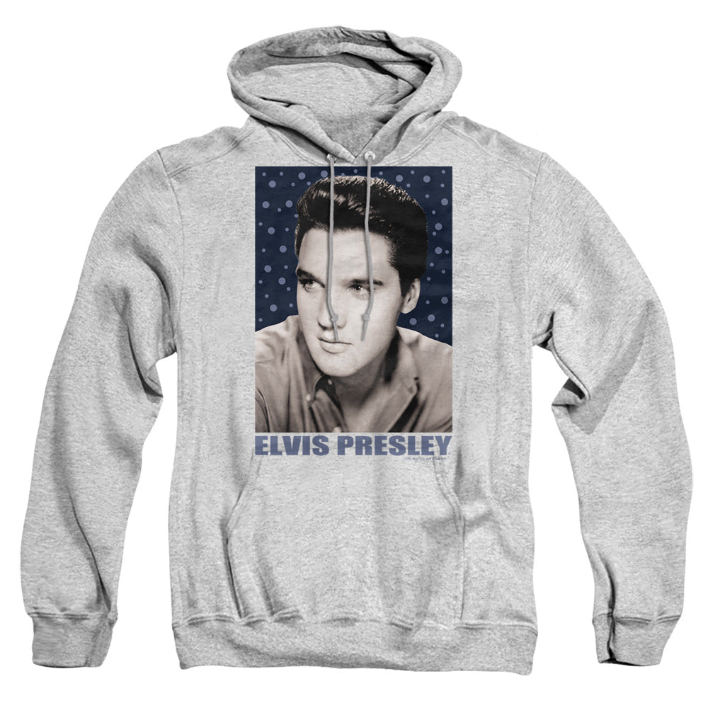 Elvis Presley Blue Sparkle Mens Hoodie Athletic Heather