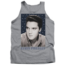 Load image into Gallery viewer, Elvis Presley Blue Sparkle Mens Tank Top Shirt Athletic Heather