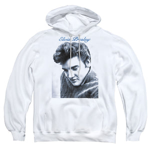 Elvis Presley Script Sweater Mens Hoodie White