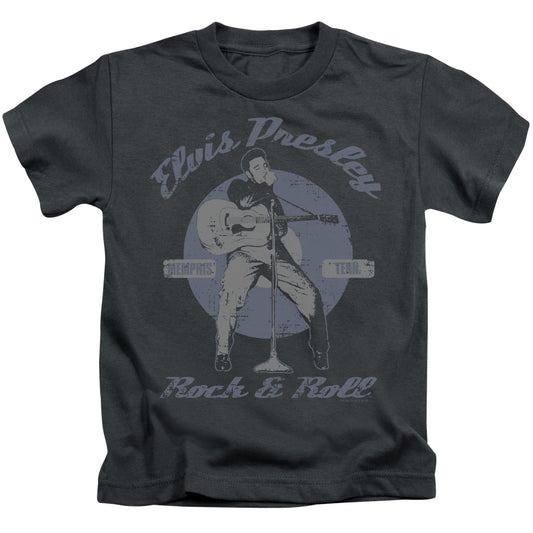 Elvis Presley Rock & Roll Juvenile Kids Youth T Shirt Charcoal