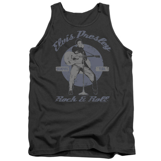 Elvis Presley Rock & Roll Mens Tank Top Shirt Charcoal