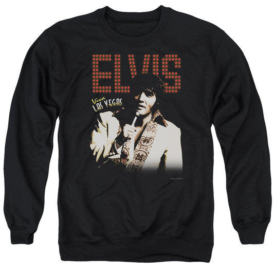 Elvis Presley Viva Star Mens Crewneck Sweatshirt Black