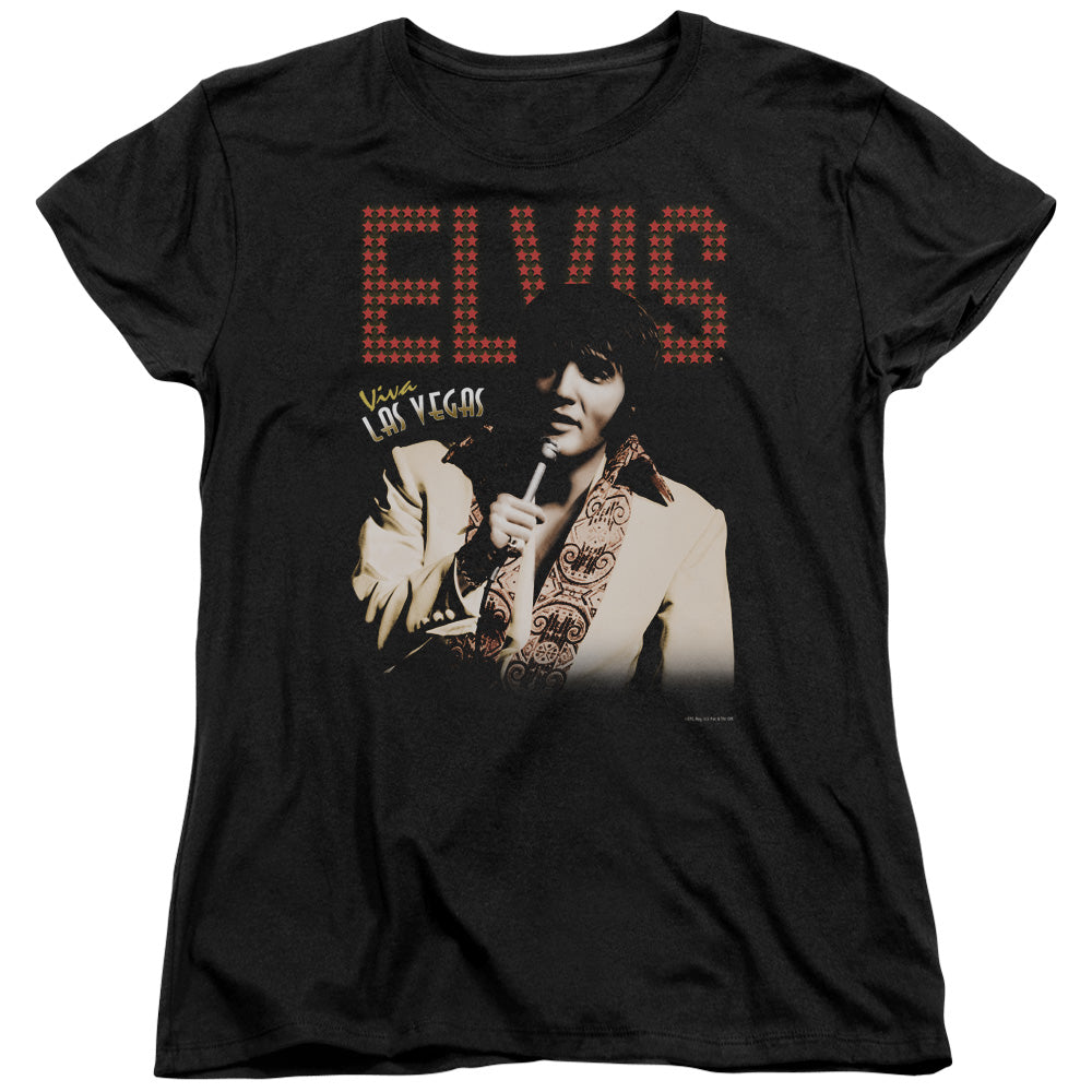 Elvis Presley Viva Star Womens T Shirt Black