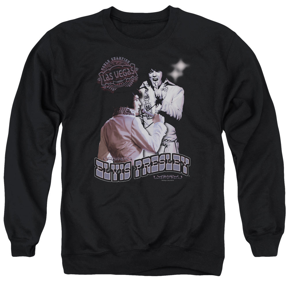 Elvis Presley Violet Vegas Mens Crewneck Sweatshirt Black