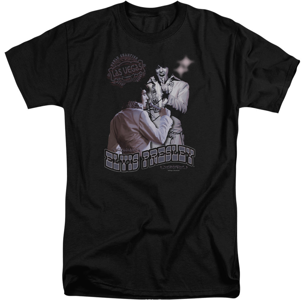 Elvis Presley Violet Vegas Mens Tall T Shirt Black