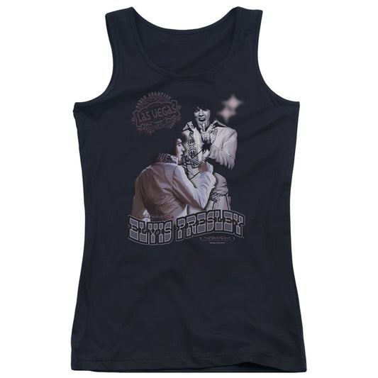 Elvis Presley Violet Vegas Womens Tank Top Shirt Black