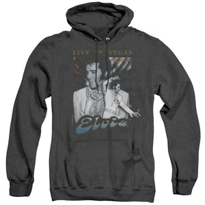 Elvis Presley Live In Vegas Heather Mens Hoodie Black