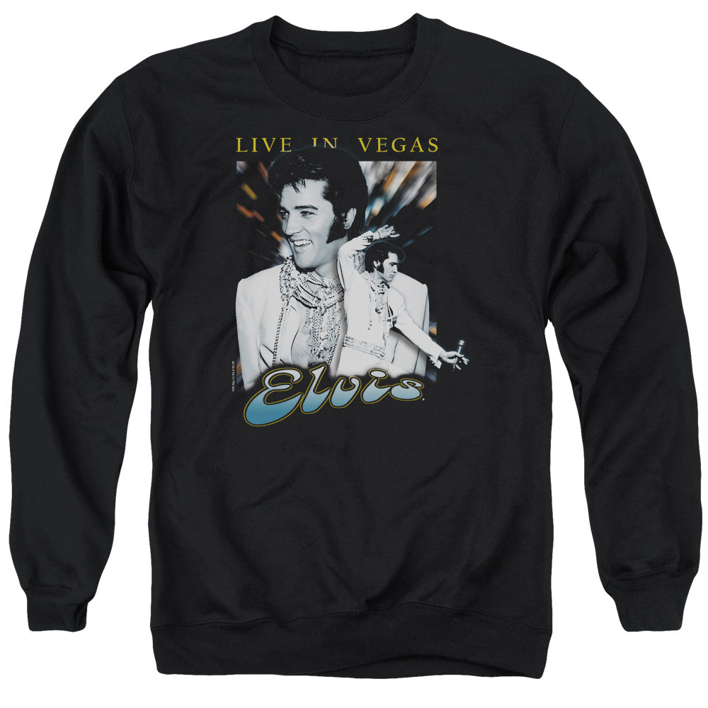 Elvis Presley Live In Vegas Mens Crewneck Sweatshirt Black