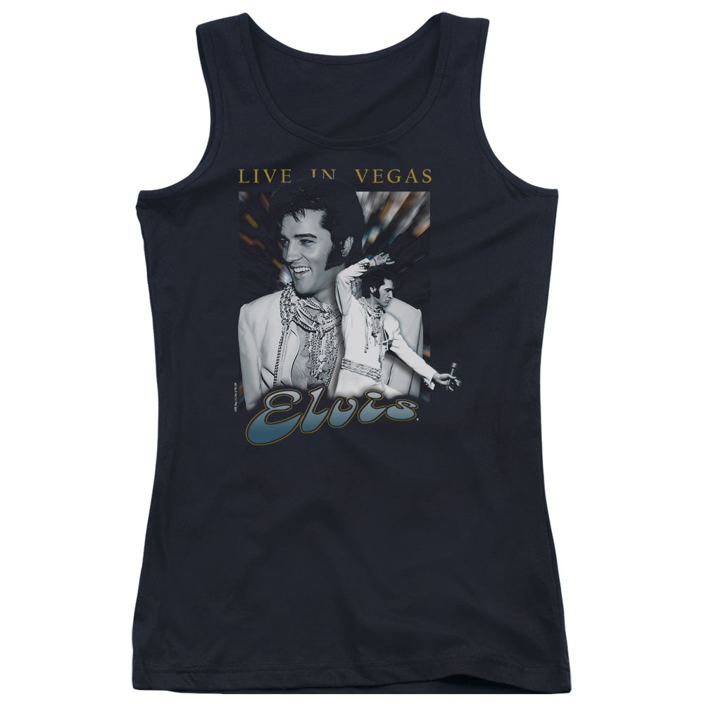 Elvis Presley Live in Vegas Womens Tank Top Shirt Black